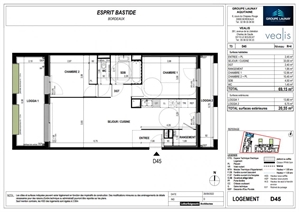 appartement neuf à la vente -   33100  BORDEAUX, surface 69 m2 vente appartement neuf - UBI389691417